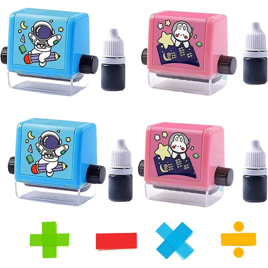 Math Roller Stamp Addition Subtraction Multiplication Division Practice Digital Mathematical Operation Stamp Teaching Supplies ALPENZO