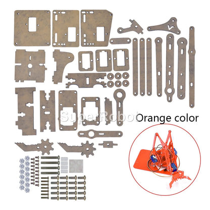 SG90 MG90S 4 Dof Unassembly Acrylic Mechanical Robot Manipulator Claw Kit For Arduino Robot Arm STEAM Kit Programming Robot Arm ALPENZO
