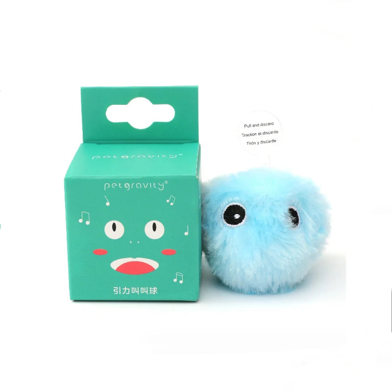 Interactive Ball Smart Cat Toys Plush Electric Catnip Training Toy Kitten Touch Sounding Pet Product Squeak Toy Ball - ALPENZO