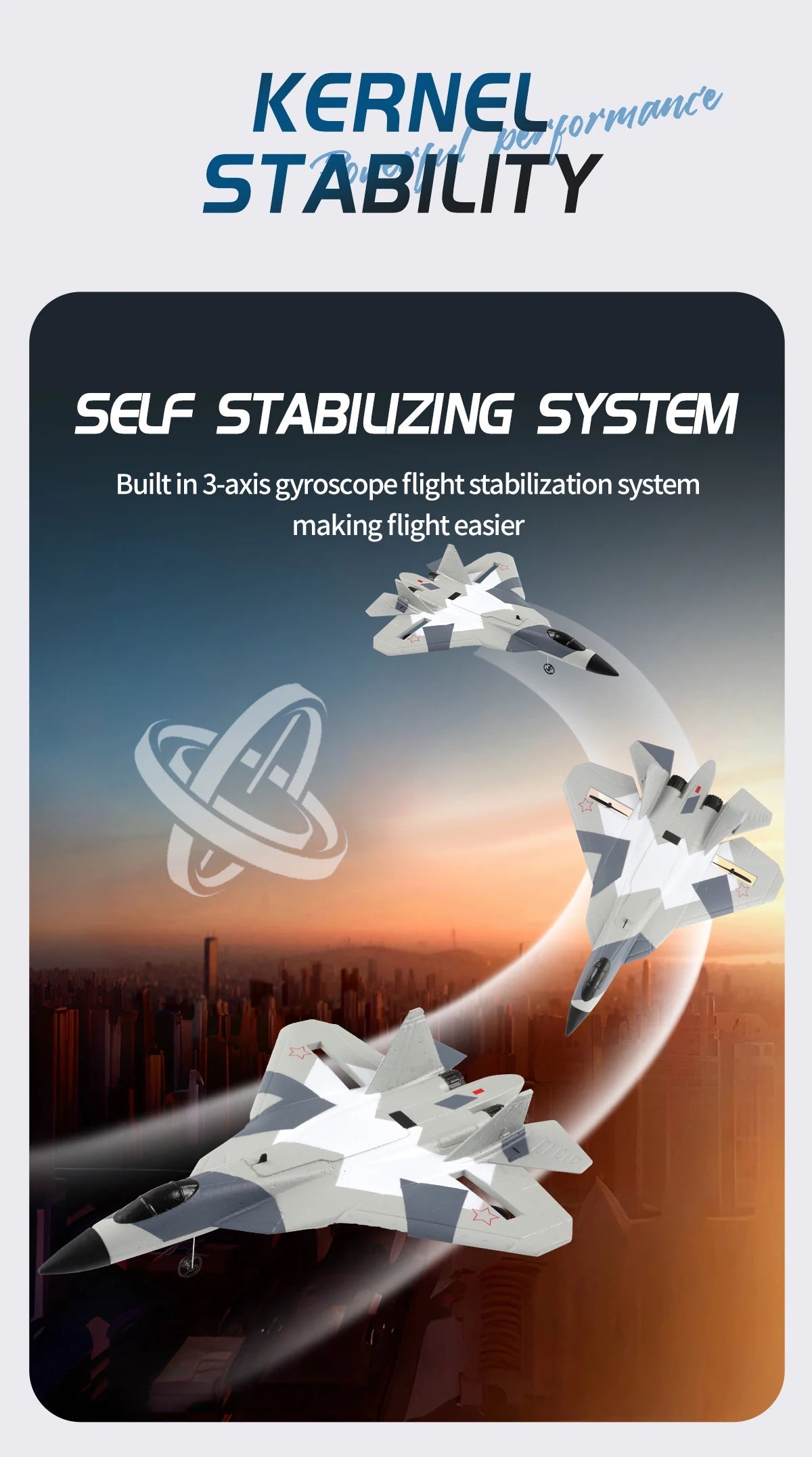 RC Foam Aircraft SU-35 Plane 2.4G Radio Control Glider Remote Control Fighter Plane Glider Airplane Foam Boys Toys for Children ALPENZO