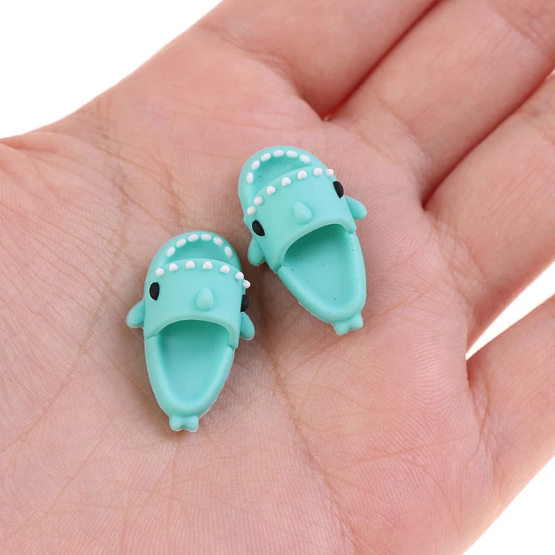 1 Pair For SD Doll For OB11 Doll Slippers Girl Gifts Doll Shoes Dolls Accessories Play House Shark Slippers ALPENZO