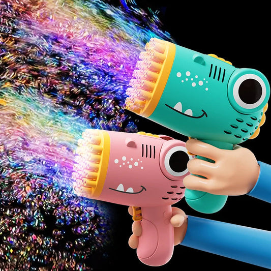 40 Hole Dinosaur Bubble Handheld Bubble Machine, Electric Bubble Gun Outdoor Wedding Party Toy(without Bubble Water) ALPENZO