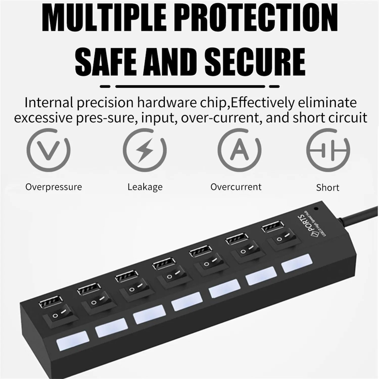 USB Hub Hub USB Adapter Multi Ports Use Power Adapter Extensor USB 2.0 PC Computer Accessories Switch USB For Laptop - ALPENZO
