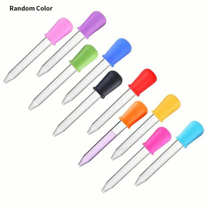 5PCS 5ml Small Silicone Plastic Pipette Dropper Feeding Medicine Liquid Eye Ear Pipette Dropper Lab Experiment Toys Gift ALPENZO