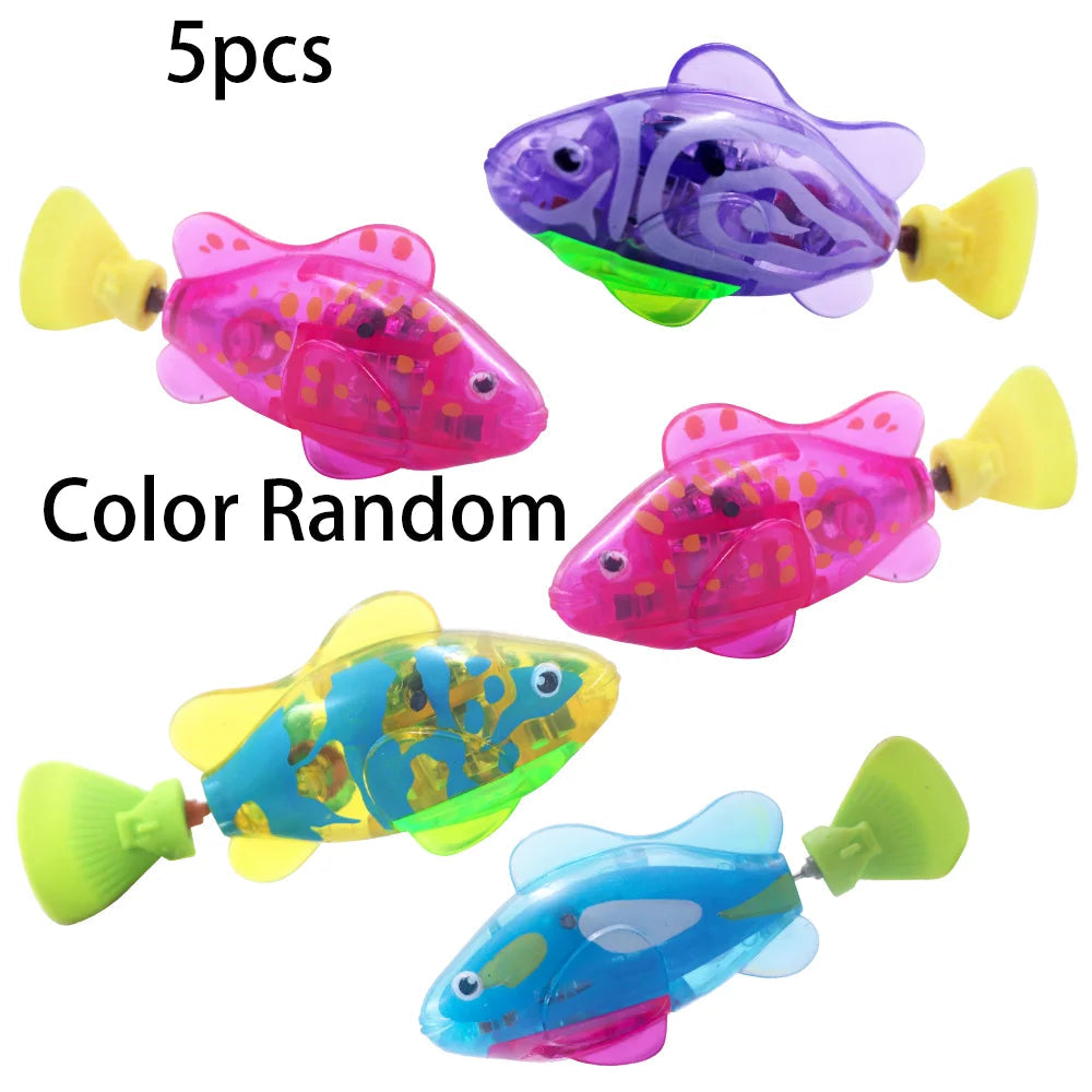 Baby Shower Luminous Induction Electric Fish Playing in Water Toy, Simulated Electronic Fish for Luminous Swimming ALPENZO