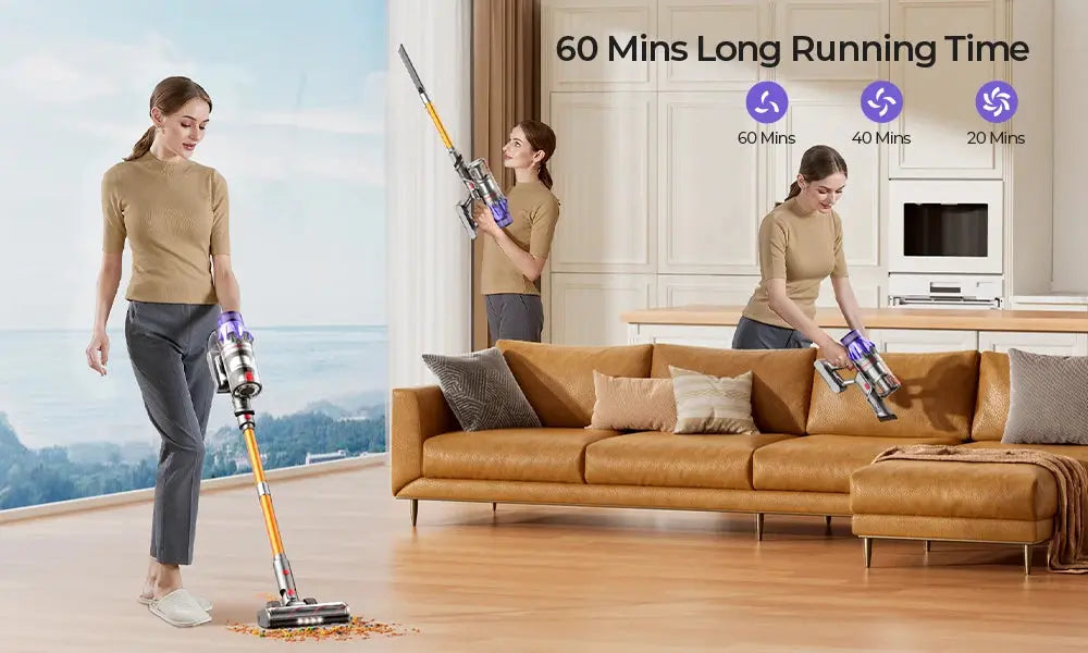 Laresar V7 500W 50KPA Suction Power Cordless Vacuum Cleaner  Handheld smart Home appliance Removable Battery Dust Cup - ALPENZO