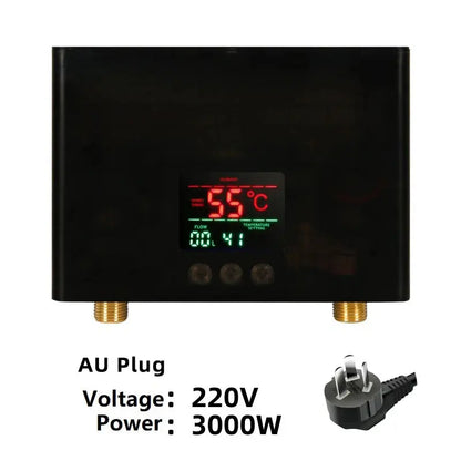 110V/220V Instant Water Heater 3000W/5500W Wall-Mounted Electric Heaters for Bathroom Hot Water Shower and Home Kitchen Heating - ALPENZO