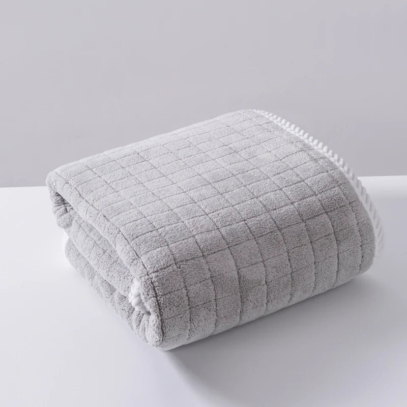 Square Spiral Bath Towel Designer Solid Color Quick Drying Water Absorbing Dry Hair Household And Daily Use Soft Square-Towels - ALPENZO