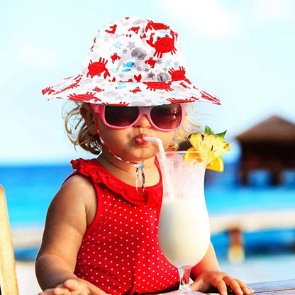 Outdoor Beach Hat Summer Baby Sun Hat for Girls Boys Kids Bucket Cap 0-8 Years ALPENZO