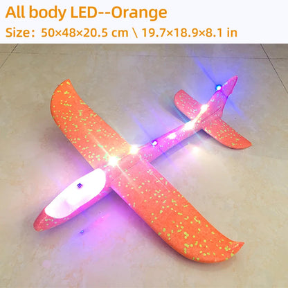 50CM Big Foam Plane Glider Hand Throw Airplane Light Inertial EPP Bubble Planes Outdoor Launch Kids Toys for Children Boys Gift ALPENZO