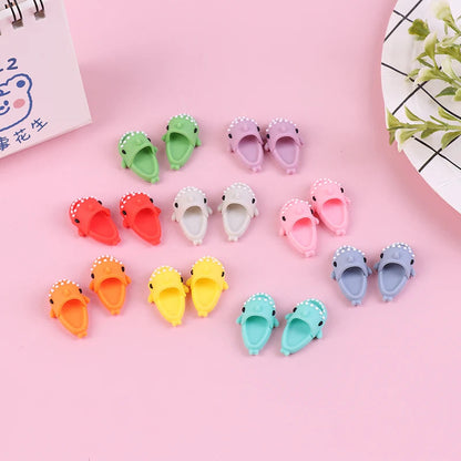 1 Pair For SD Doll For OB11 Doll Slippers Girl Gifts Doll Shoes Dolls Accessories Play House Shark Slippers ALPENZO