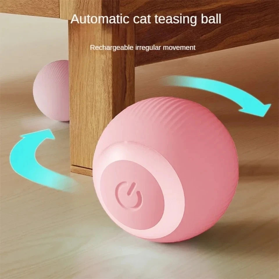 Power Ball Cat Toy, Interactive Cat Smart Ball Toy, Automatic Power Rolling Ball, Indoor Smart Pet Toy Ball with USB Charging - ALPENZO