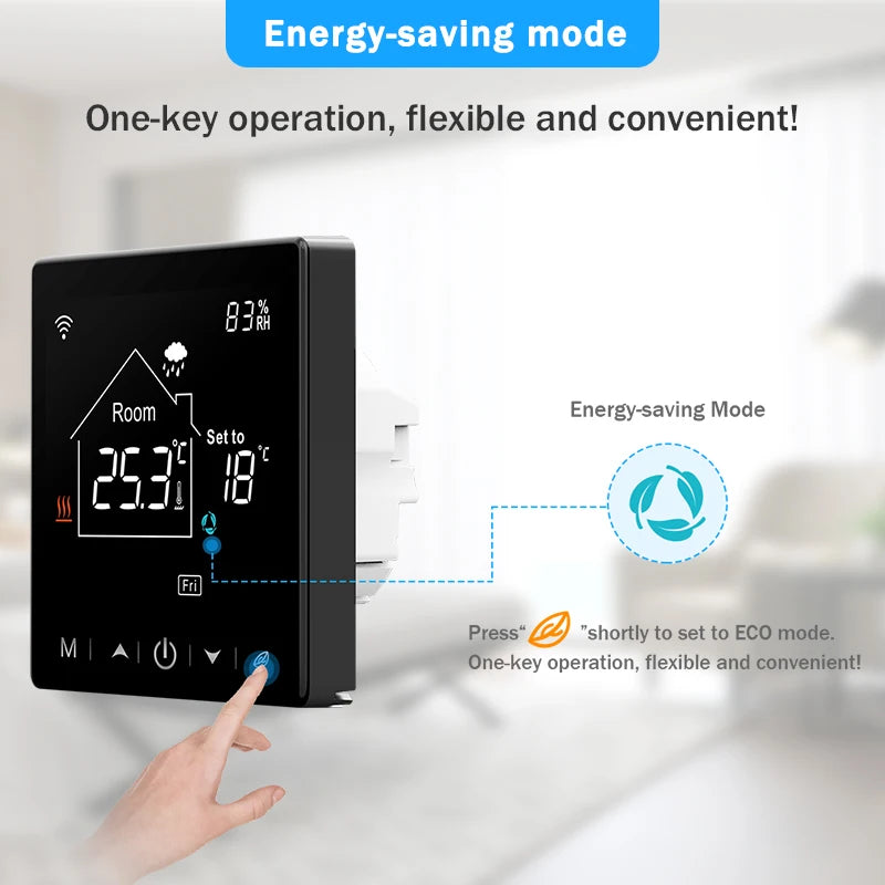Tuya Smart Home Wifi Room Thermostat For Underfloor Heating Smart Thermostat for Gas Boiler 220V Temperature Controller Alexa - ALPENZO