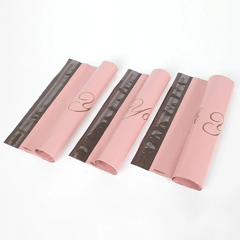 INPLUSTOP Pink Poly Express Mailing Pouch THANK YOU Clothing Opaque Courier Parcel Bag Envelope Logistics Storage Bags ALPENZO