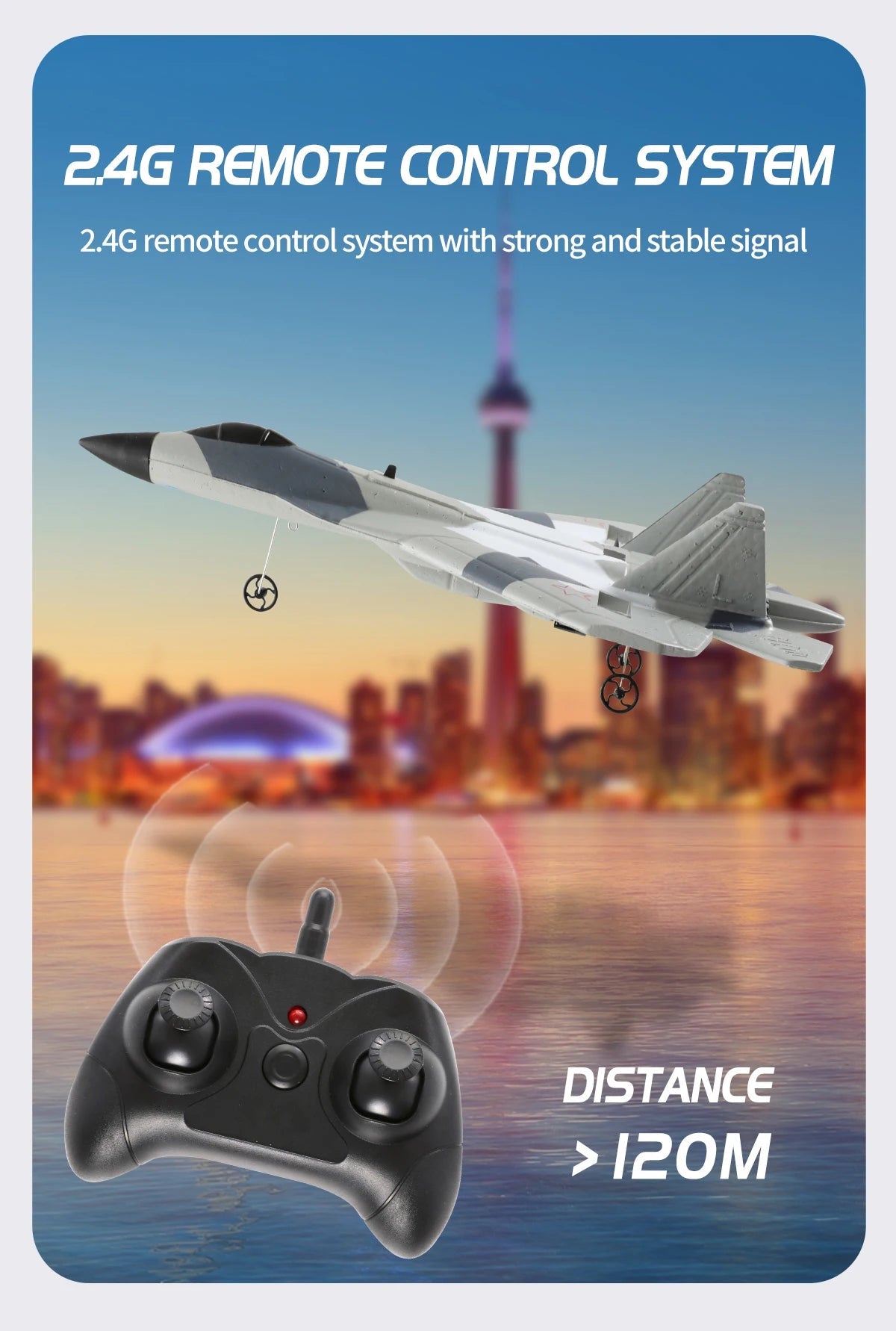 RC Foam Aircraft SU-35 Plane 2.4G Radio Control Glider Remote Control Fighter Plane Glider Airplane Foam Boys Toys for Children ALPENZO
