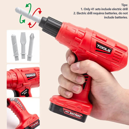 38/41 PCS Pretend Tools Kit Kids Play Repair Tool Set Plastic Construction Toys with Screwdrivers for Toddler Boys Girls Child ALPENZO