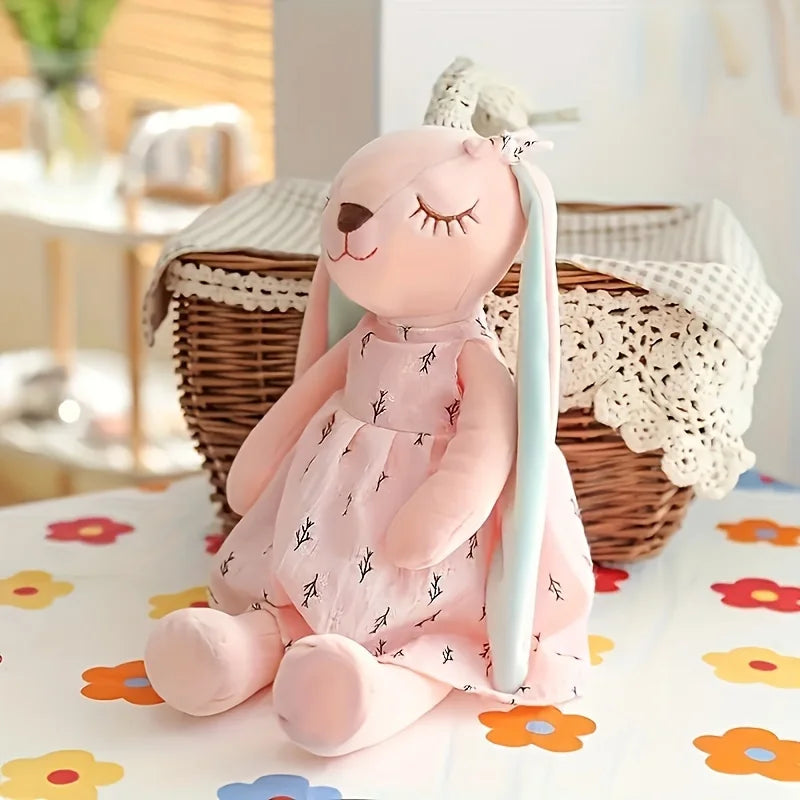 1pc Cute Bunny Plush Toy, Soft Polyester Non-Woven Fabric, Lightweight Stuffed Animal Toys, Children Easter Gift ALPENZO