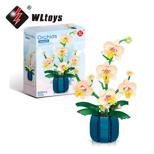 WLtoys 2139 Orchid Building Blocks Flowers Bouquet Flower Blocks Bonsai Plant Model Bricks Romantic Home Decoration Toy For Kids ALPENZO