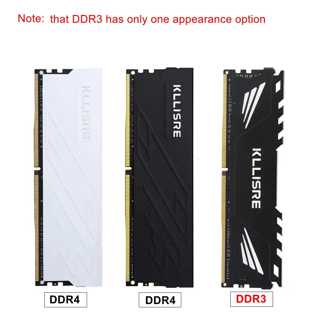 Kllisre Memória DDR3 DDR4 8GB 16GB Ram 1600 1866 2666 3200 MHz Desktop Memory DIMM Non-ECC - ALPENZO