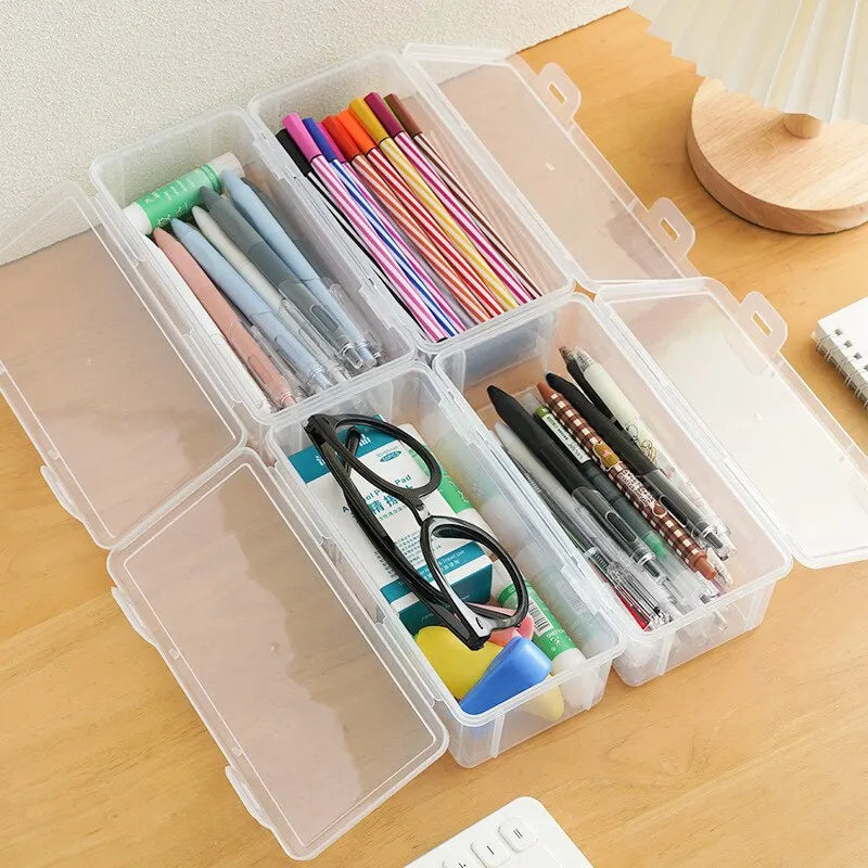 Large Capacity Transparent Stationery Case Pencil Storage Colour Pencil Storage Children's Crayon Painting Sketching Pencil Bag ALPENZO