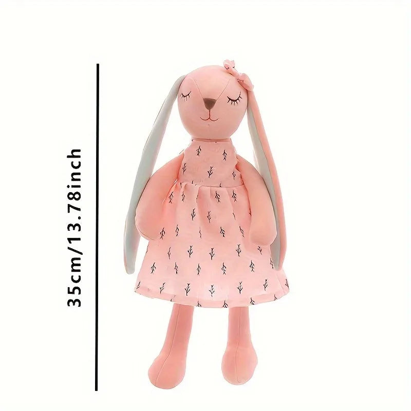 1pc Cute Bunny Plush Toy, Soft Polyester Non-Woven Fabric, Lightweight Stuffed Animal Toys, Children Easter Gift ALPENZO