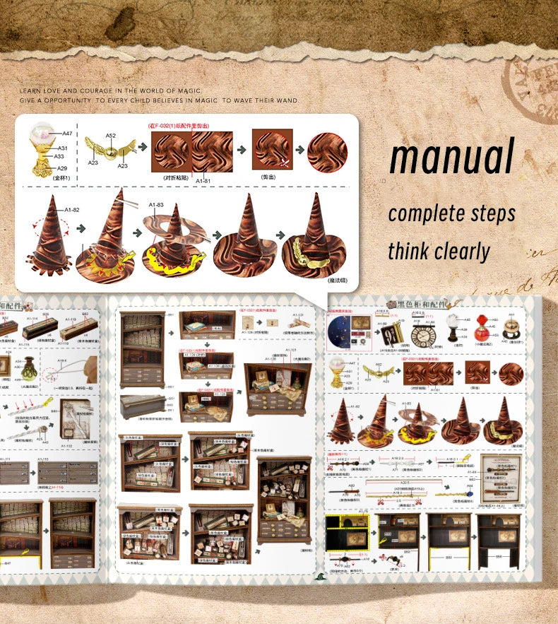 Magic Shop DIY Wooden Dollhouse Miniature Doll House Kit with Furniture Roombox Retro Home Model Toy for Children Gift ALPENZO