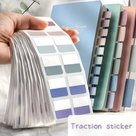 Light Colors Sticky Index Sticker Tabs, 3 Sizes 6 Colors Writable Reusable File Flag Labels for Bible ALPENZO