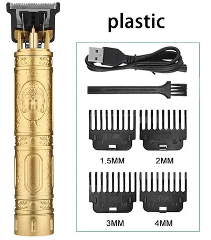 Vintage T9 Electric Hair Cutting Machine Hair Clipper Professional Men Shaver Rechargeable Barber Trimmer for Men Dragon Buddha - ALPENZO