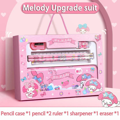 Sanrio Kuromi Melody Cinnamoroll Stationery Gift Box Girls Primary School 12-Piece School Supplies for Children Kawaii New Hot ALPENZO