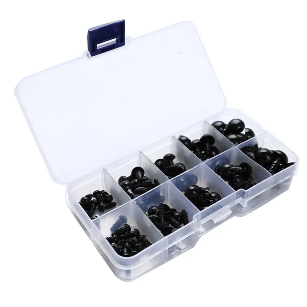 100pcs 10mm Eyeball Doll Accessories Black Plush Safety Eyes Amigurumi For Toys 6mm 8mm 12mm DIY Funny Toy Eyes Animal ALPENZO