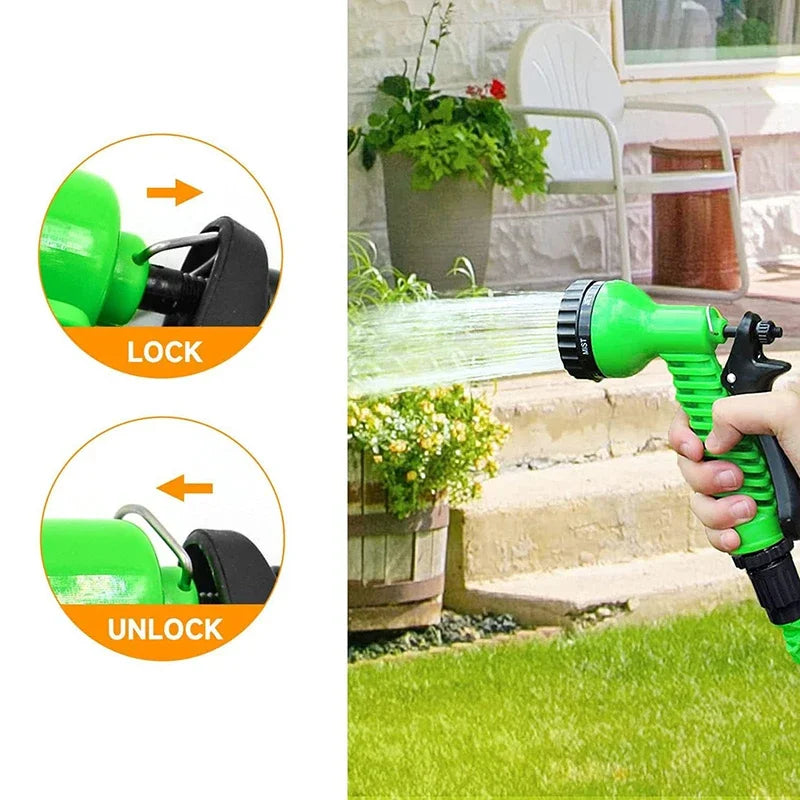 High Pressure Car Wash Water Gun Household Plastic Telescopic Hose Set Car Garden Garden Shower Hose - ALPENZO