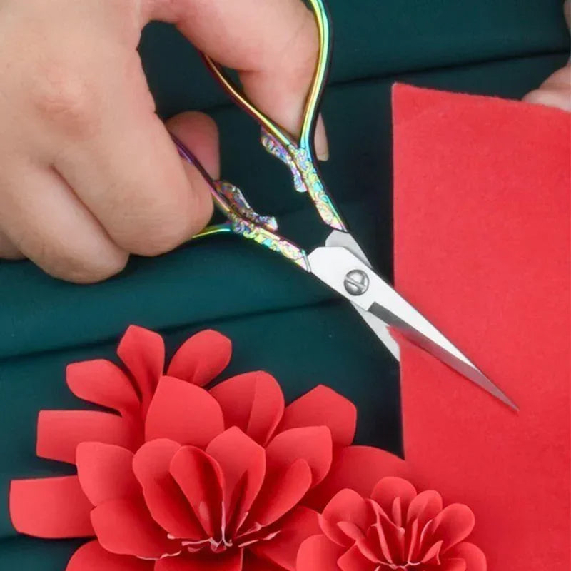Stainless Steel Scissor Fabric Thread Sewing Scissor Colorful Handicraft Household Embroidery Sewing Shears Embroidery Scissors - ALPENZO