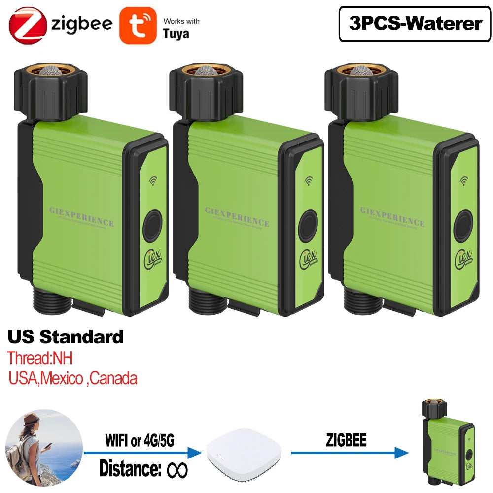 ZIGBEE WIFI Garden Watering Timer Smart Sprinkler Drip Irrigation System Built-in Water Flow Recorder Controller TUYA - ALPENZO