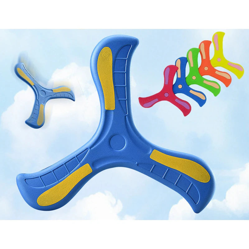 Children Boomerang Soft Three-leaf Cross Adult-kids Interactive Outdoor Toy Early Education Puzzle Decompression Gift ALPENZO