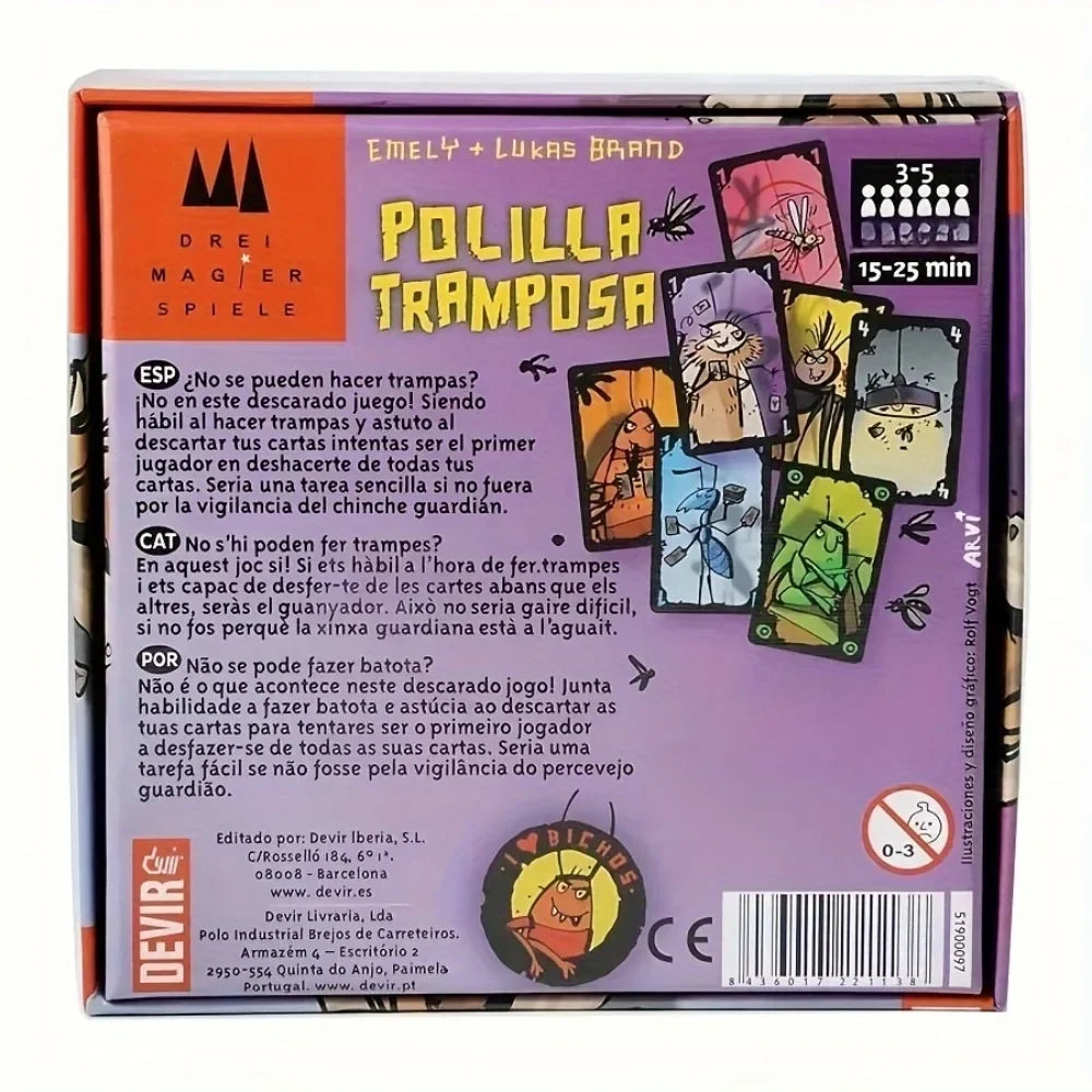 POLILLA TRAMPOSA Spanish Cheating Moth German Cockroach Adult Children Leisure Party Game, Creative Small Gifts - ALPENZO