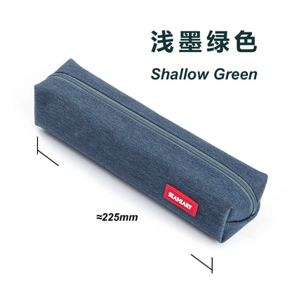SeamiArt 1pc Small Solid Color Simple Zipper Kawai Pencil Case Mini Pen Bags Papeleria Stationery for School Office Suppliers ALPENZO