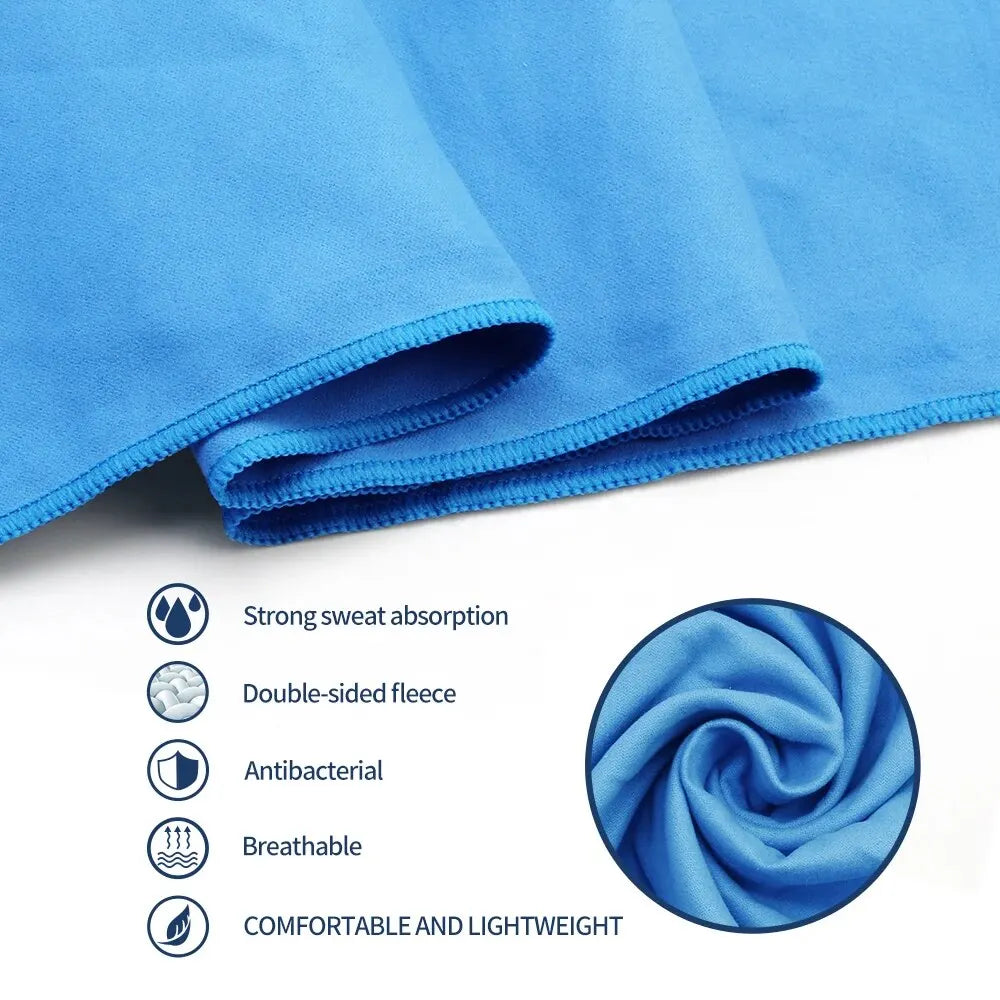 Fast Dry Sport Towel Multifunctional Travel Swimming Yoga Ultra Soft Lightweight Super Absorbent Microfiber Material for Gym