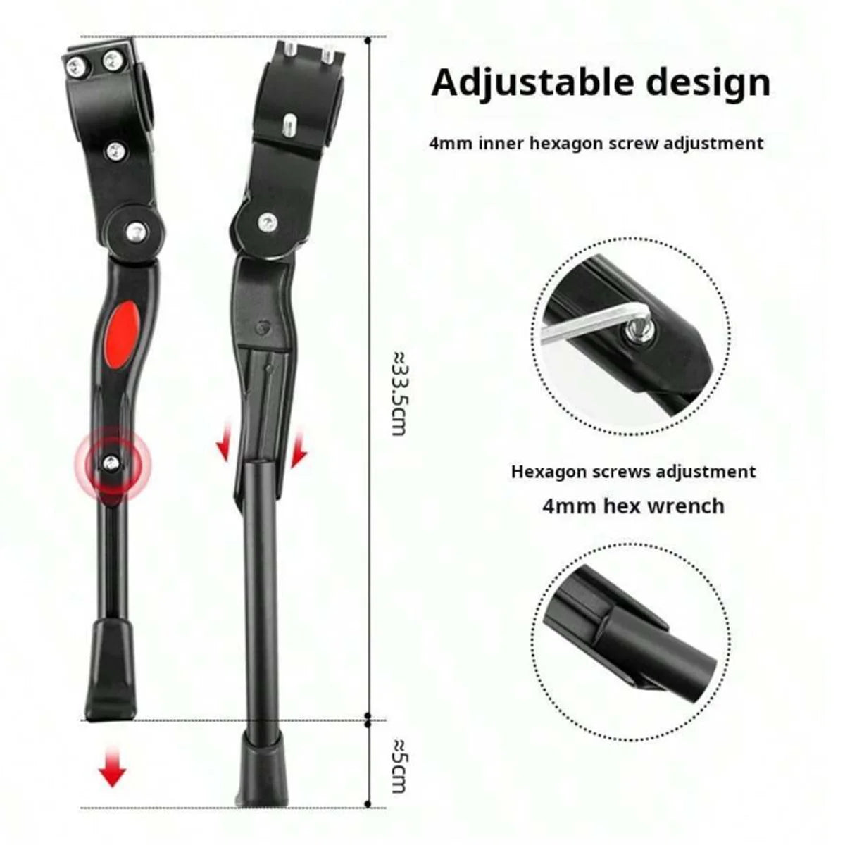 Bicycle Stand Foot Support Universal Bicycle Stand Stable Non slip Side Stand Aluminum Alloy Bicycle Stand 2 Style Selection