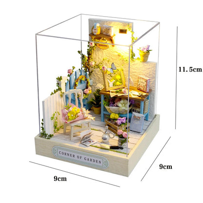Wooden Miniature Doll House DIY Small House Kit 3D Puzzle Assemble Building Model Home Bedroom Decoration With Furniture Gifts ALPENZO