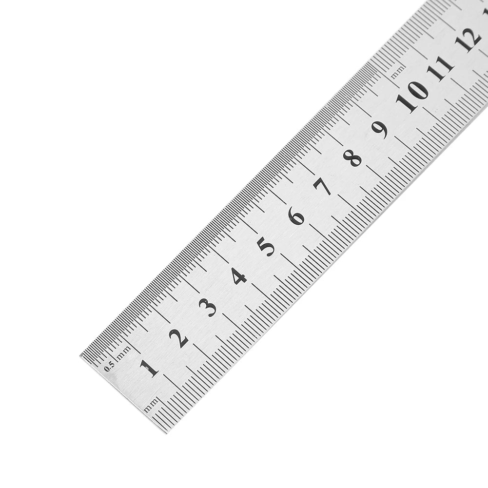 Stainless Steel Metal Straight Ruler Precision Double Sided Precision Measuring Tool Scale Metric Ruler Accessories 15-40cm ALPENZO