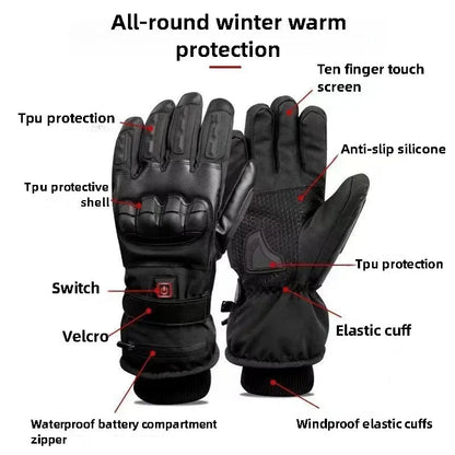 heated Tatical Glove Motorcycle Gloves Man Bicycle Supplies for You Automobiles and Motorcycles Bike Accessories Men's Cycling ALPENZO