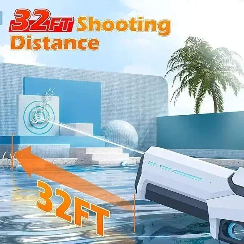 Pulse electric continuous water gun for children, high-pressure and strong waterproof automatic water absorption ALPENZO