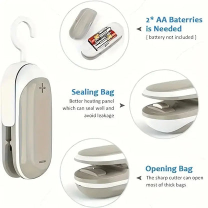 Plastic Press Sealer Sealing Clamp Portable Sealer Food Bag SealingKitchen Accessories - ALPENZO