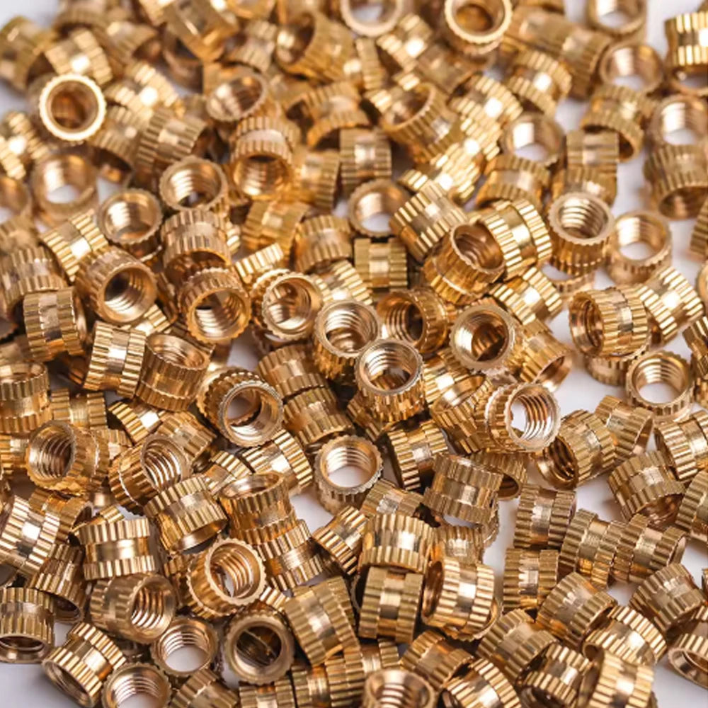 M2 M2.5 M3 M4 M5 M6 Brass Heat Insert Nut Hot Melt Nutinsert Thread Knurled Double Twill Embedment Nuts 3D Printer Accessories - ALPENZO