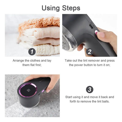 Small Home Clothes Shaving Machine Rechargeable Hair Ball Trimmer Pill Removal Intelligent Digital Display Lints Shaver Trimmer - ALPENZO