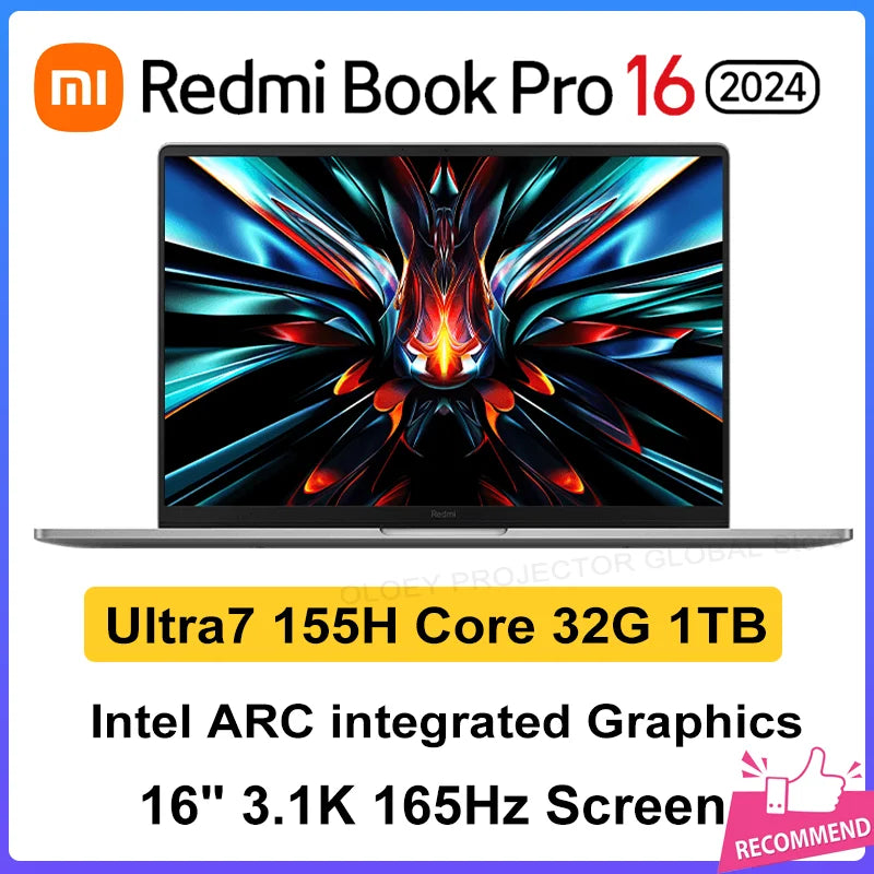 Xiaomi Redmi Book Pro 16 2024 intel Ultra 5/Ultra 7 32GB RAM 1TB SSD ARC 3K 120Hz Screen JYU4592CN/JYU4593CN - ALPENZO