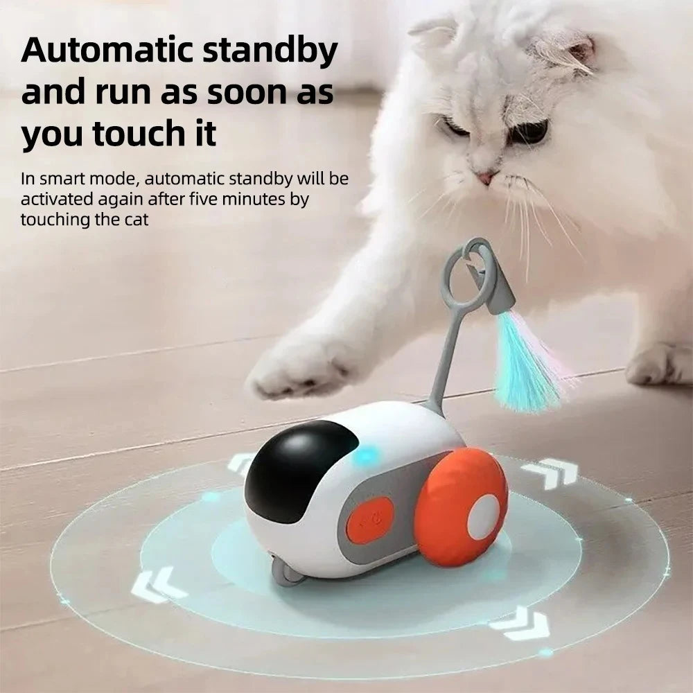 Smart Cat Toy 2 Modes Automatic Moving Remote Controlled Toy Car for Cats Dogs Interactive Playing Kitten Training Pet Supplies - ALPENZO