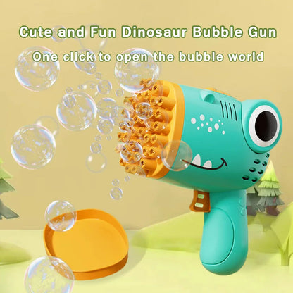 40 Hole Dinosaur Bubble Handheld Bubble Machine, Electric Bubble Gun Outdoor Wedding Party Toy(without Bubble Water) ALPENZO