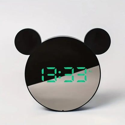 1 Set Mini Mouse Electronic Gift Clock Bedside Decoration Shipped with USB Charging Cable Snooze Digital Alarm Clock LED Clock ALPENZO