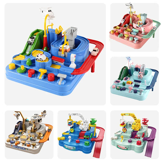 Car Train Track Sets Racing Rail Model Educational Toys Children Adventure Game Mechanical Interactive Animals Space Rocket Toy ALPENZO